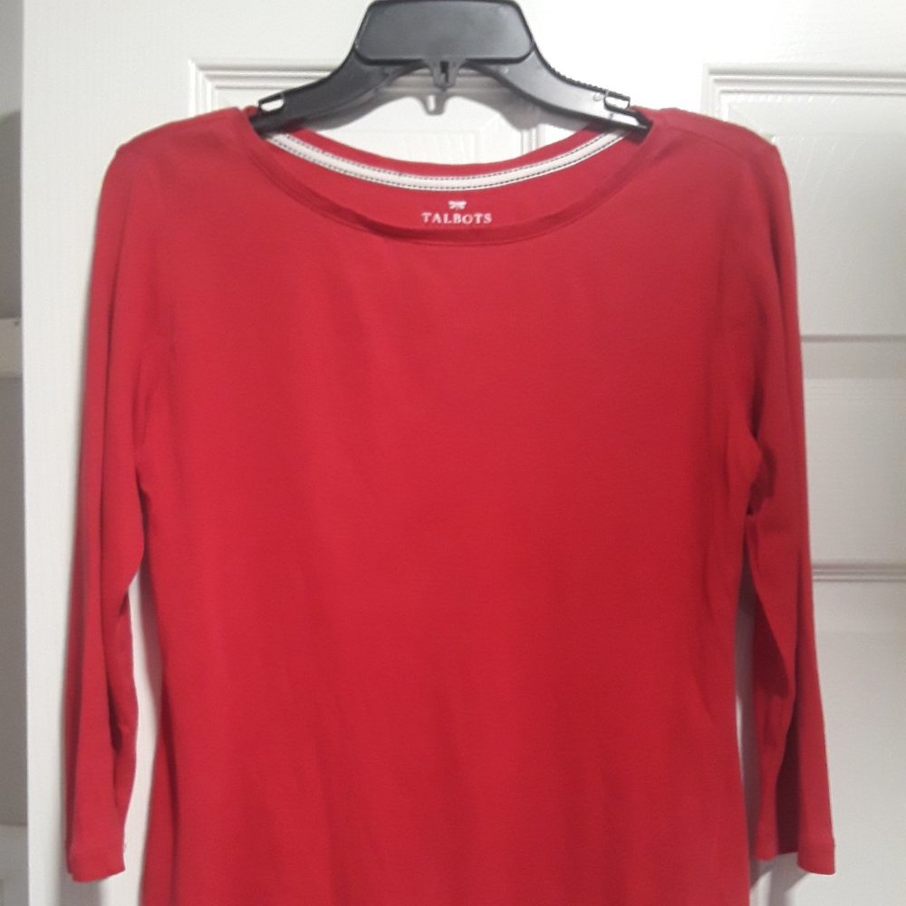 Talbots Red Plain Tee